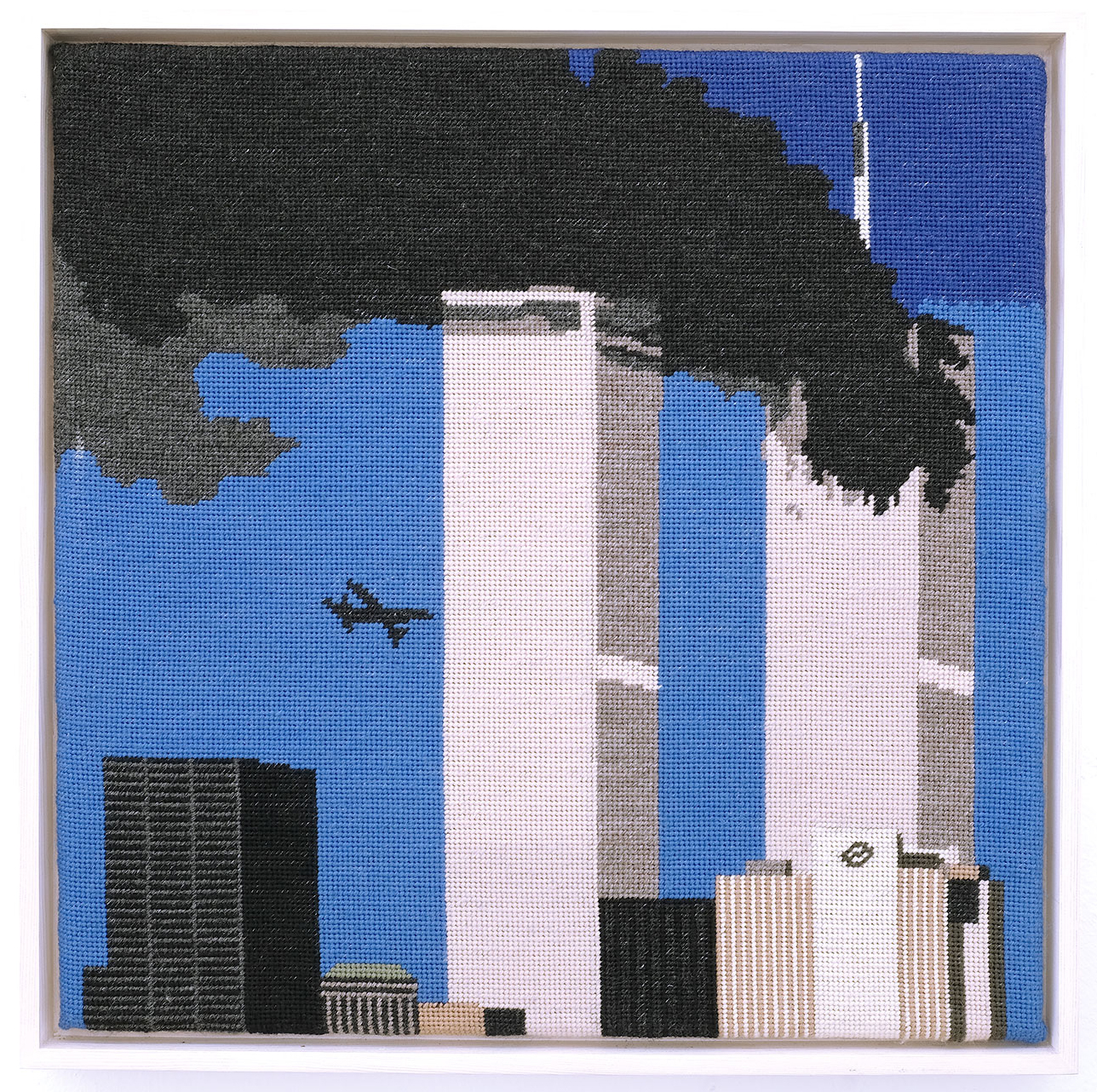 "9/11" 2018/19; 52 x 52 cm, Stickmuster