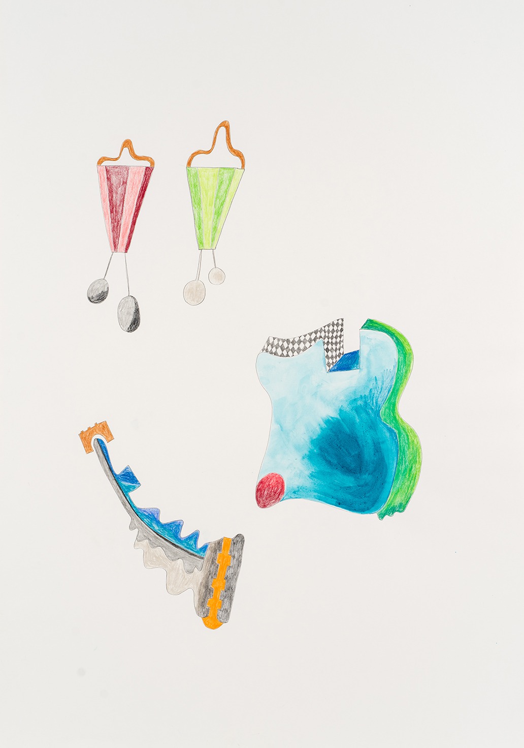 Palm Beach I, 2019 - Wasserfarbe, Bleistift, Farbstift - 60 x 85 cm