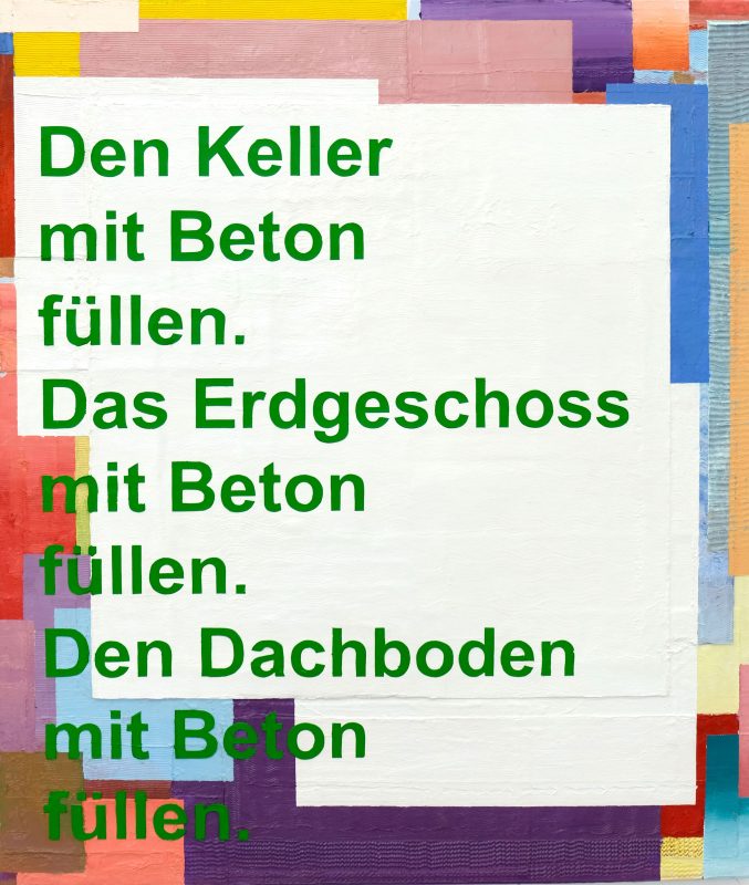 Den Keller mit Beton füllen - 2021, 110 x 130 cm