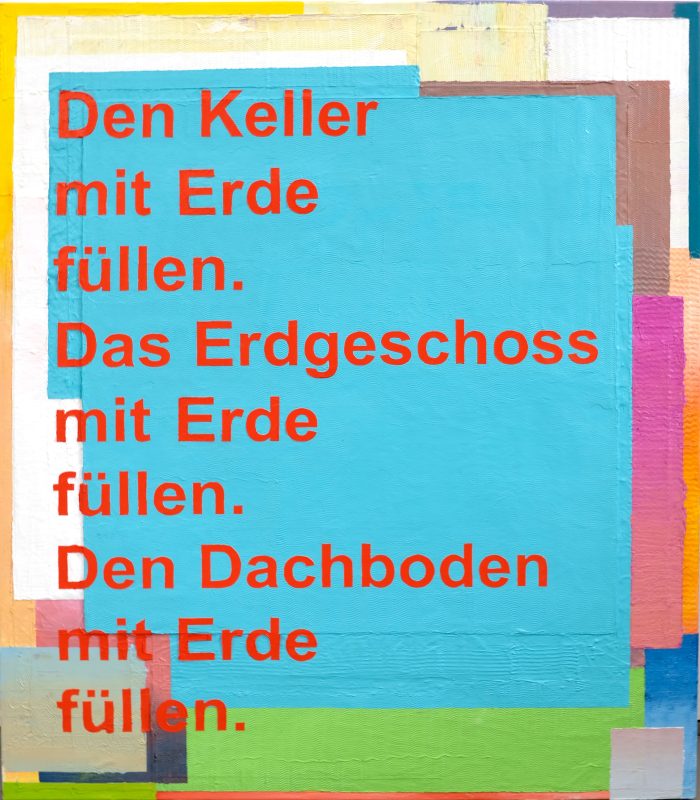 Den Keller mit Erde füllen - 2022, 110 x 130 cm