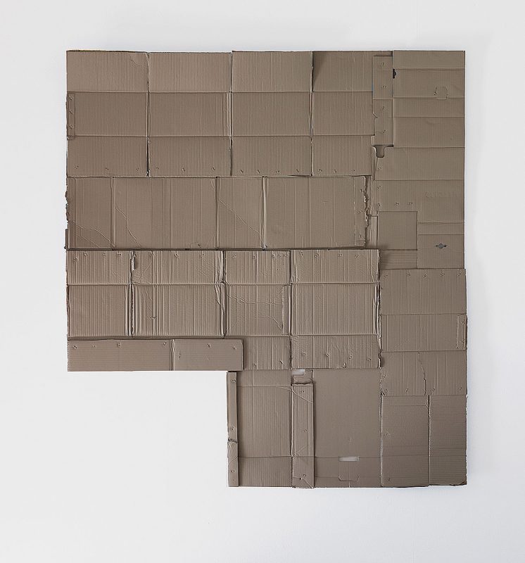 ohne Titel, 2017, Lack, Pappe, 177 × 158 cm