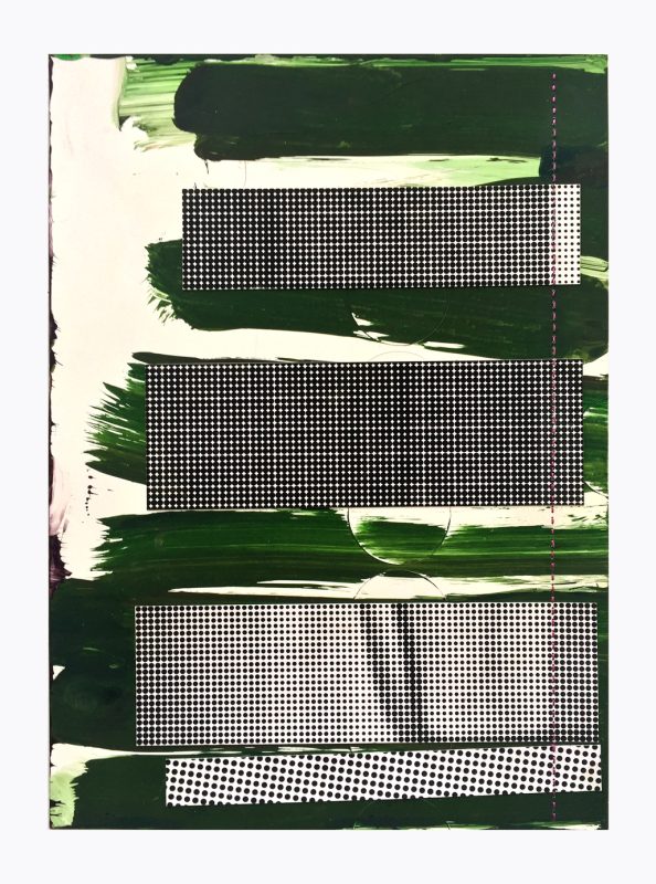 Banners,acrylic, collage on yponpaper 33,5x25cm
