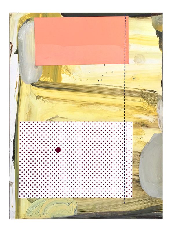 acrylic, collage on yponpaper 33 x 26,5 cm