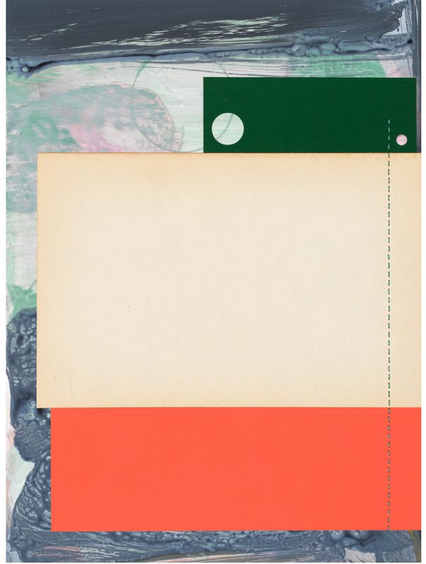Out Building,2018, 33 x 26,5 cm, collage and thread on Ypon paper