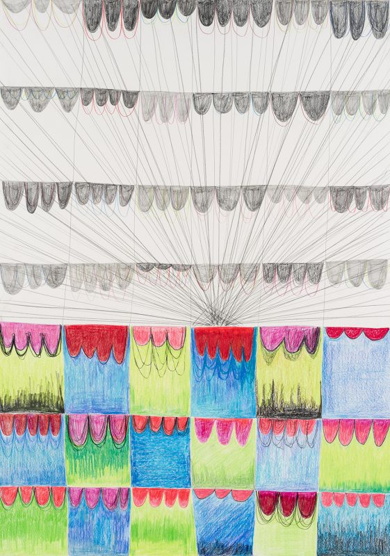 Fassadenkonzept für ein Hotel, 2019 - Bleistift, Farbstift - 60 x 85 cm