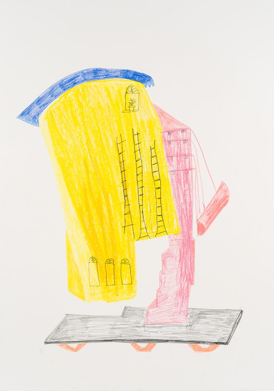 Peosophische Hausmannskost bei Frau Luther,  2019 - Ölpastell - 60 x 85 cm