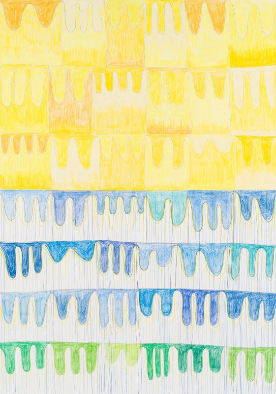 o.T. - Bleistift, Farbstift - 60 x 85 cm