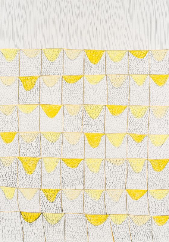 o.T. - Bleistift, Farbstift - 60 x 85 cm