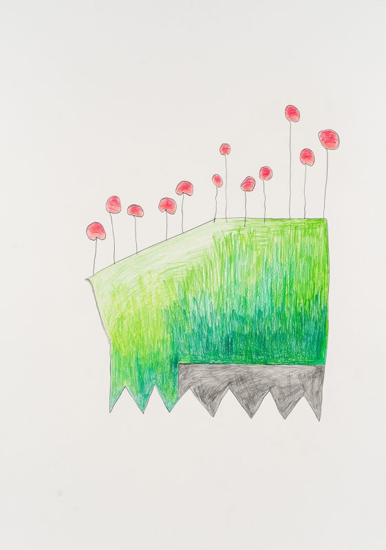 Fundament, 2020 - Bleistift, Farbstift - 60 x 85 cm