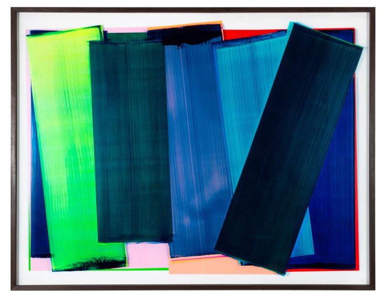 Remark You Made; 2022; 118 x 152cm, acrylic behind glass, acrylic and chrome varnish on wood