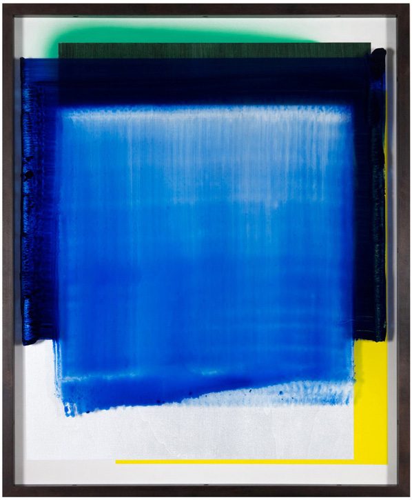 Concorde, 85 x 70 cm, acrylic behind glass, acrylic and chrome varnish on wood, 2018
