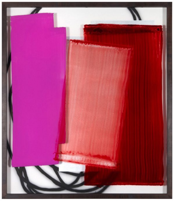 Natural Affection, 80 x 70 cm, acrylic behind glass, acrylic and chrome varnish on wood, 2018