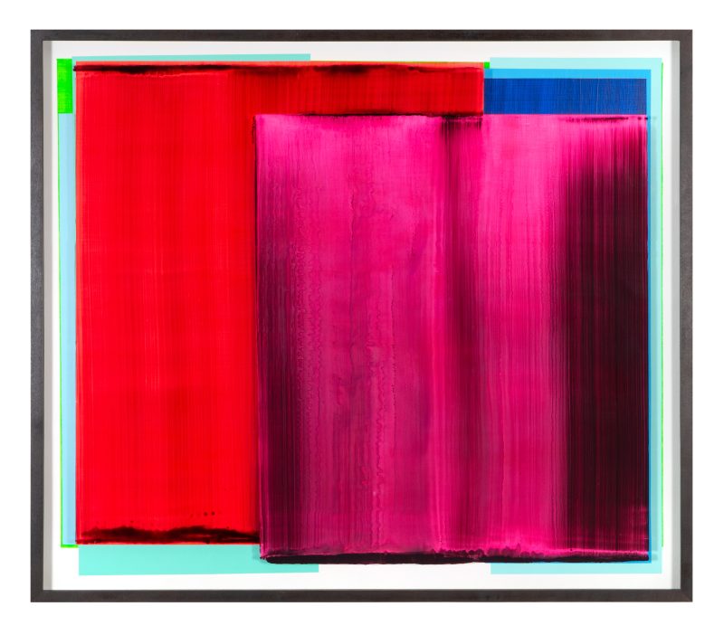 The Bed; 2022; 95 x 110 cm, acrylic behind glass acrylic and varnish on wood