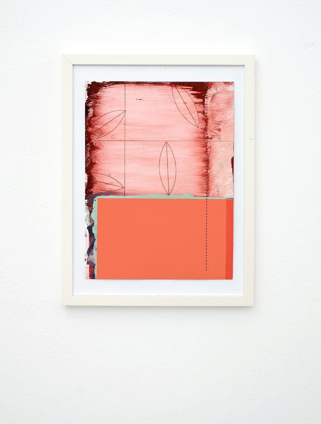 Dan Devening, acryl, collage on paper
