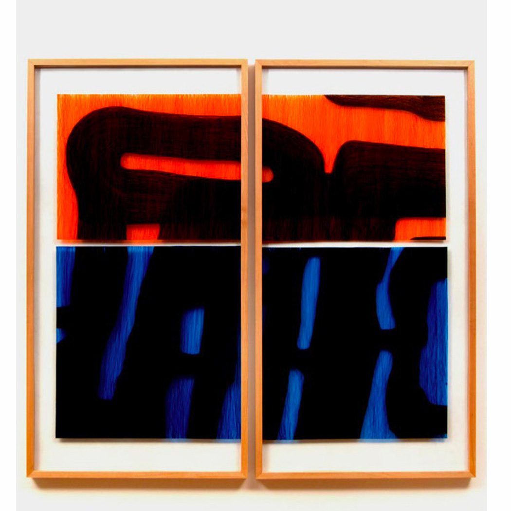 Julio Rondo, glass acryl backpaining